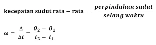 Rumus Matematis Kecepatan Sudut Rata Rata