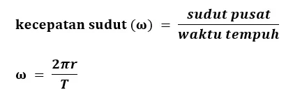 Rumus Matematis Kecepatan Sudut
