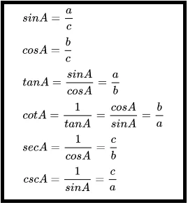 Rumus Fungsi Dasar Trigonometri